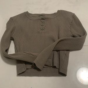 Sage Green Long Skeeve Button Up Aesthetic Top